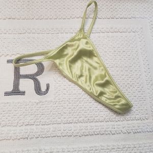 VICTORIA'S SECRET VINTAGE LIGHT GREEN THONG SIZE MEDIUM